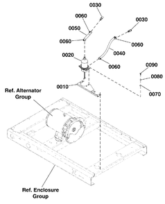 Heater Group Diagram and Parts List for 076168-00  Briggs and Stratton Generator